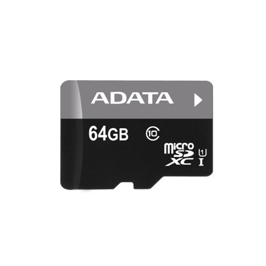 Muistikortti ADATA 64GB micro SDXC UHS-I Class10 + SD-sovitin