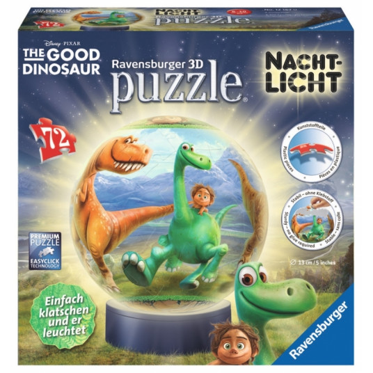 Ravensburger-palapeli "3D-pulmapallo: Hyvä dinosaurus"