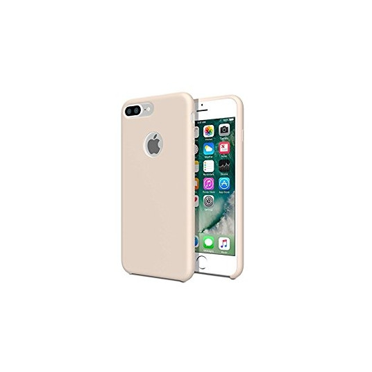 Takakansi Nestemäinen silikoni Iphone 7 (vaaleanpunainen)
