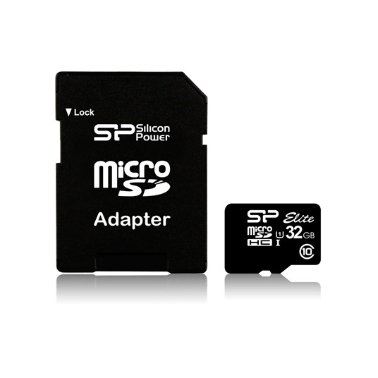 Muistikortti Silicon Power Elite UHS-I 16 Gt, MicroSDHC, Flash-muistiluokka 10, SD-sovitin