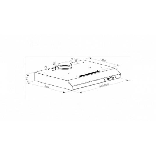 Huppu Candy CFT610/4W asennettuna kaapin alle