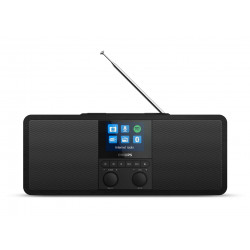 Internet-radio Philips TAR8805/10 Spotify Connect, DAB+-radio, DAB ja FM Bluetooth, 6W, langaton Qi-lataus, värinäyttö, sisäänrakennettu kellotoiminto, verkkovirta
