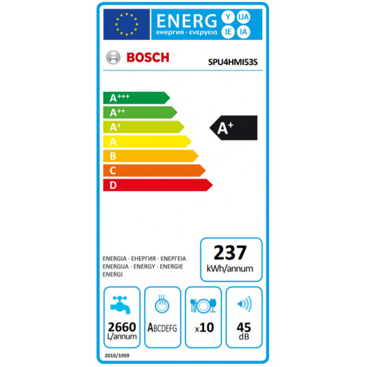 Sisäänrakennettu astianpesukone Bosch SPU4HMI53S