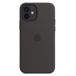 Kotelo Apple iPhone 12 | 12 Pro silikonikotelo MagSafella - musta MHL73ZM/A