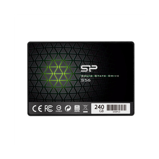 Silicon Power S56 240 Gt, SSD muotokerroin 2,5", SSD-liitäntä SATA, Kirjoitusnopeus 530 MB/s, lukunopeus 560 MB/s