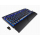 Näppäimistö Corsair K63 Blue LED, Cherry MX Red, langaton/langallinen, musta