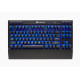 Näppäimistö Corsair K63 Blue LED, Cherry MX Red, langaton/langallinen, musta