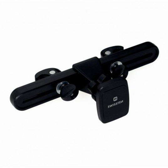Swissten S-Grip M5-OP yleiskäyttöinen auton istuimen pidike magneetilla tableteille / puhelimille / GPS musta
