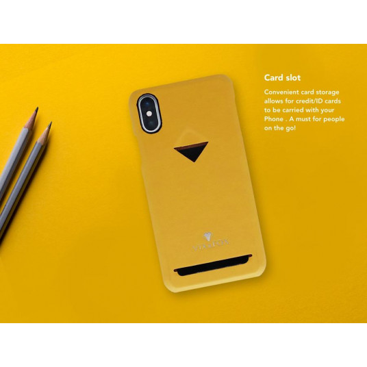 VixFox-korttipaikan takakuori iPhone 7/8 plus sinapinkeltaiselle