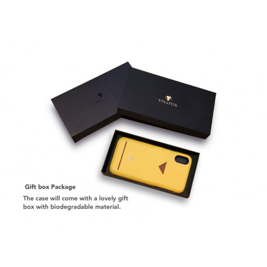 VixFox-korttipaikan takakuori iPhone 7/8 plus sinapinkeltaiselle