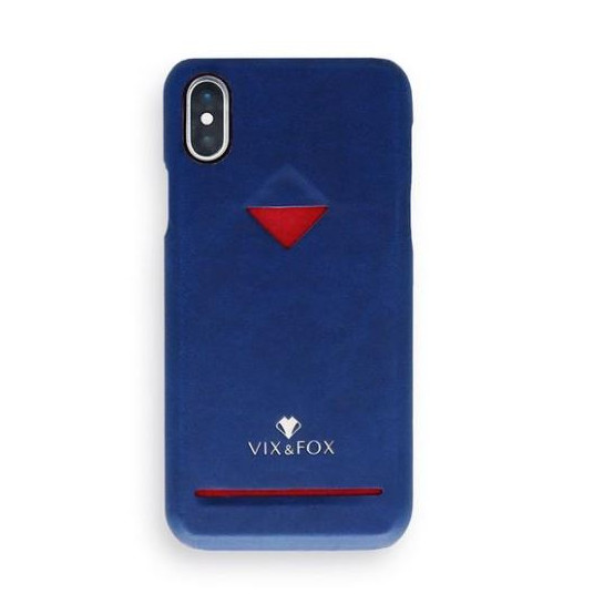 VixFox korttipaikan takakuori Iphone XSMAX laivastonsiniselle