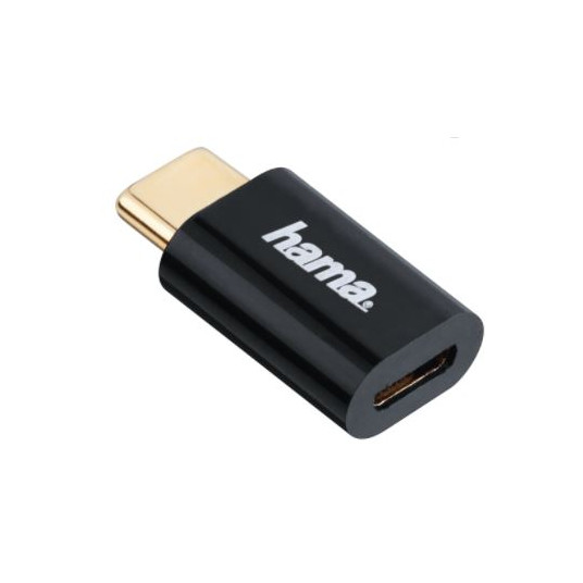 Adapteri HAMA micro USB USB Type-C -liittimeen, musta