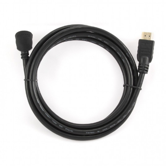 Cablexpert HDMI Nopea 90 astetta uros-suora urosliitin kaapeli, 19-nastaiset kullatut liittimet CC-HDMI490-6 1,8 m