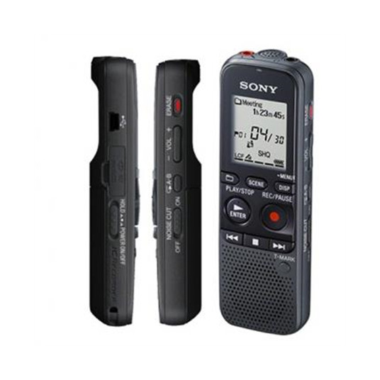 Sony digitaalinen äänitallennin ICD-PX470 musta, stereo, MP3/L-PCM, 59 h 35 min, MP3 toisto