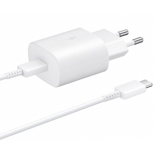 Laturi Samsung USB-C 25W, 1m valkoinen