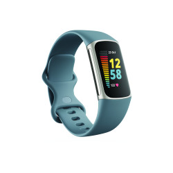 Aktiivisuusranneke Fitbit Charge 5, Fitness & Health Tracker, platina/mineraalinsininen ruostumaton teräs FB421SRBU