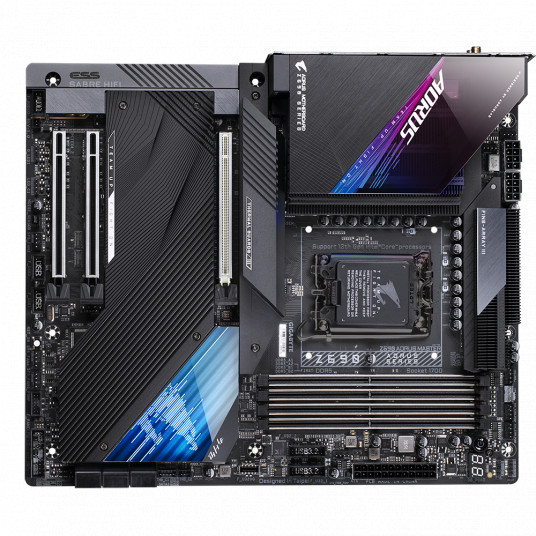 Gigabyte Z690 AORUS MASTER 1.0 M/B Prosessoriperhe Intel, Prosessorikanta LGA1700, DDR5 DIMM, Muistipaikat 4, Tuetut kiintolevyliitännät SATA, M.2, SATA-liittimien määrä 6, Piirisarja Intel Z690 Express, E-ATX