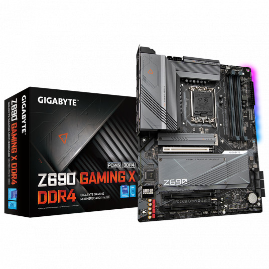 Gigabyte Z690 GAMING X DDR4 1.0 M/B Prosessoriperhe Intel, Prosessorikanta LGA1700, DDR4 DIMM, Muistipaikat 4, Tuetut kiintolevyliitännät SATA, M.2, SATA-liittimien määrä 6, Piirisarja Intel Z690 Express, ATX