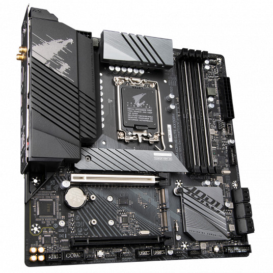 Gigabyte Z690M A ELITE AX DDR4 1.0 M/B Prosessoriperhe Intel, Prosessorikanta LGA1700, DDR4 DIMM, Muistipaikat 4, Tuetut kiintolevyliitännät SATA, M.2, SATA-liittimien määrä 6, Piirisarja Intel Z690, Micro ATX