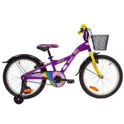 Lasten polkupyörä 4KIDS Dream 20" koko 10" (25,5 cm) (teräs, violetti)