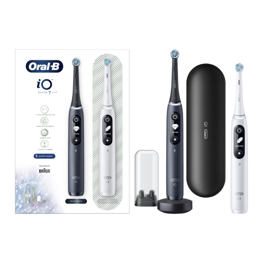Sähköhammasharja Oral-B iO 7 Duo Pack Valkoinen/Musta Onyx