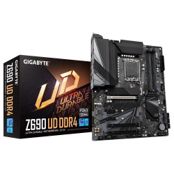 Emolevy|GIGABYTE|Intel Z690 Express|LGA1700|ATX|Muisti DDR4|Muistipaikat 4|1xPCI-Express 1x|3xPCI-Express 16x|1xM.2|1xHDMI|1xDisplayPort|1xAudio-In|1xAudio-Microphone|4.0xUSMicrophone|. 1xUSB-tyyppi C|5xUSB 3.2|1xPS/2|1xRJ45|Z690UDDDR4