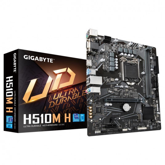 Emolevy|GIGABYTE|Intel H510|LGA1200|MicroATX|DDR4-muisti 2.0|2xUSB 3.2|1xPS/2|1xRJ45|H510MH1.3