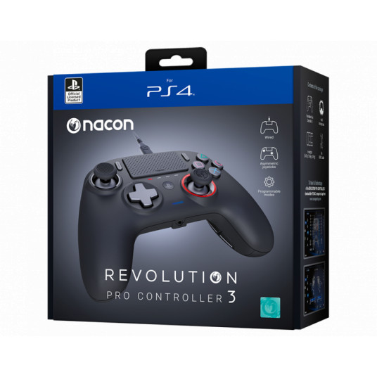 Peliohjain Nacon Revolution Pro Controller 3 PS4, Wired, Black