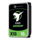 SEAGATE EXOS X18 18TB SATA 7200rpm 256MB välimuisti 512e/4kn Helium Fast Format BLK