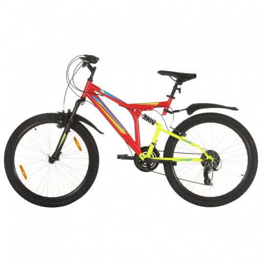 Maastopyörä, punainen, 21 nopeus, 26 tuuman pyörät