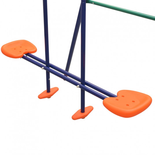 Kolmipaikkainen keinu liukumäellä, oranssi sp.