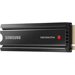 Samsung 980 PRO jäähdytyselementillä 2000 Gt, SSD-muotokerroin M.2 2280, SSD-liitäntä M.2 NVMe 1.3c, kirjoitusnopeus 5100 MB/s, lukunopeus 7000 MB/s