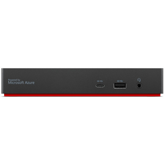 Lenovo ThinkPad Universal USB-C Smart Dock, jonka virtalähteenä on Microsoft Azure Sphere (Max näyttöjä: 3/Max resoluutio: 4K/60Hz/Tuet: 2x4K/60Hz/1xEthernet LAN (RJ-45)/2xDP 1.4/1xHDMI 2.1/311 (1B) aina päällä)/2xUSB 2.0/1xThunderbolt 3 and 4 downstream/