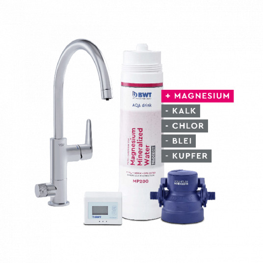 Vesihana C-muotoinen Grohe AQA Pure Urban BWT-suodattimella