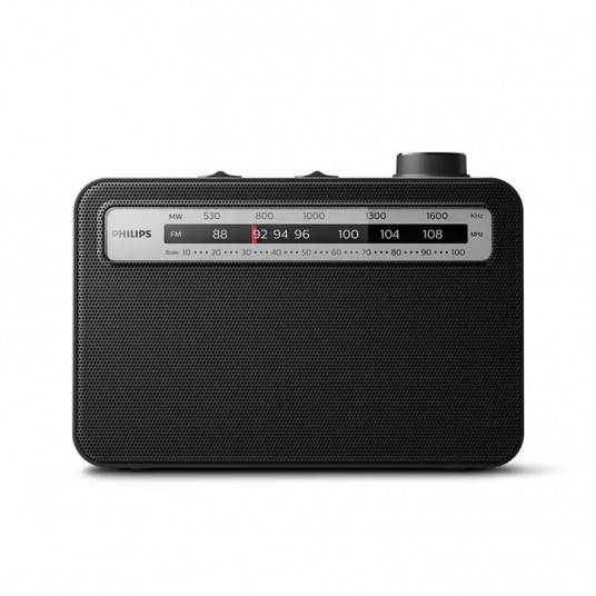 Philipsin kannettava radio TAR2506/12, analoginen FM/MW-radio, verkkovirta- tai akkukäyttöinen (2x D-akkua)