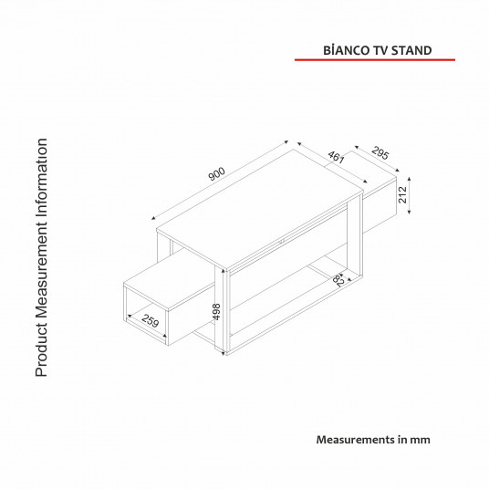 TV-taso Hanah Home Bianco - Black Gold