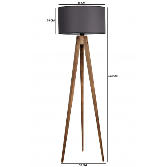 Lamppu Opviq Tripod Yanik - ruskea, harmaa