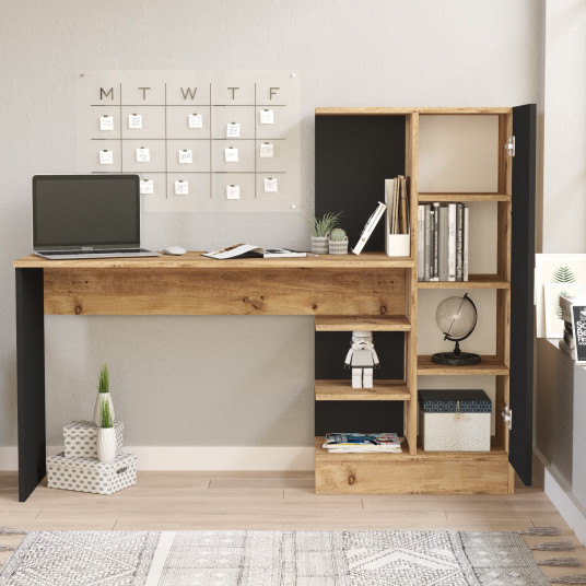 Pöytä Hanah Home CT2 - Atlantin mänty, musta