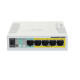 Verkkokytkin MikroTik Switch RB260GSP (Taifatech TF470, 96K SRAM, 5x1GbE RJ45, 1x1GbE SFP, Layer 2, PoE-lähtö porteissa 2-5, MikroTik SwOS)