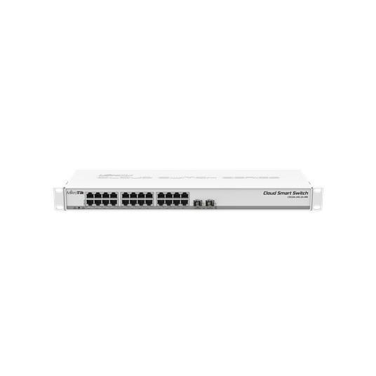 Verkkokytkin MikroTik CSS326-24G-2S+RM SwOS 24xGig LAN, 2xSFP+ 1.25/10GbE, Teline 19"