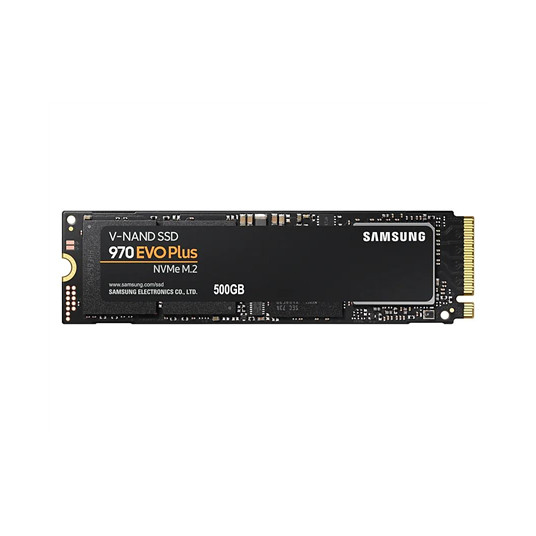 Samsung 970 Evo Plus 500 Gt, SSD-liitäntä M.2 NVME, Kirjoitusnopeus 3200 MB/s, lukunopeus 3500 MB/s