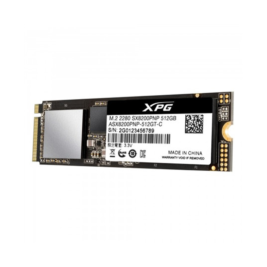 ADATA XPG SX8200 Pro 512 Gt, SSD-liitäntä M.2 NVME, Kirjoitusnopeus 2300 MB/s, lukunopeus 3500 MB/s