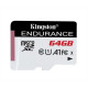 Muistikortti Kingston Endurance UHS-I U1 64 GB, micro SDXC, Flash-muisti luokka 10