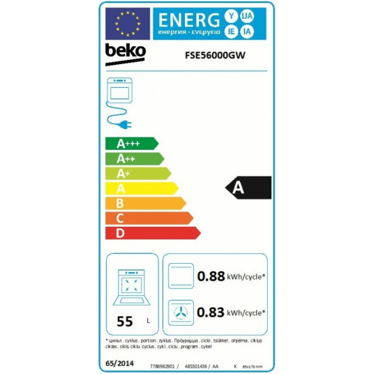 Sähköliesi sähköuunilla Beko FSE56000GW