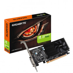 Gigabyte NVIDIA, 2 Gt, GeForce GT 1030, GDDR5, PCI Express 3.0, jäähdytystyyppi aktiivinen, prosessorin taajuus 1257 MHz, DVI-D-portteja 1 kpl, HDMI-portteja 1 kpl, muistin kellotaajuus 6008 MHz