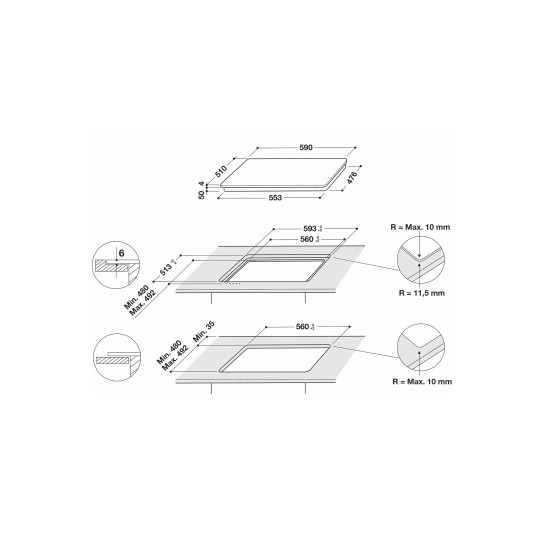 Induktioliesi Whirlpool WL S7960 NE