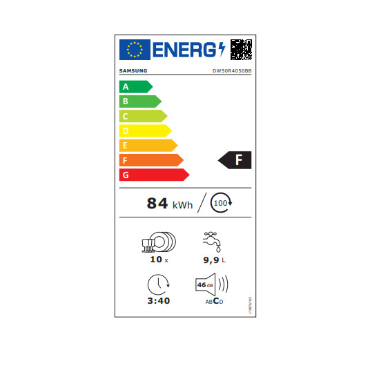 Sisäänrakennettu astianpesukone Samsung DW50R4050BB/EO