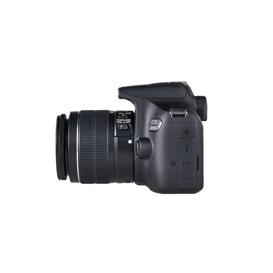 Canon EOS 2000D 18-55 III EU26 SLR-kamerasarja, megapikselin 24,1 MP, kuvanvakain, ISO 12800, näytön lävistäjä 3,0", Wi-Fi, videotallennus, APS-C, musta