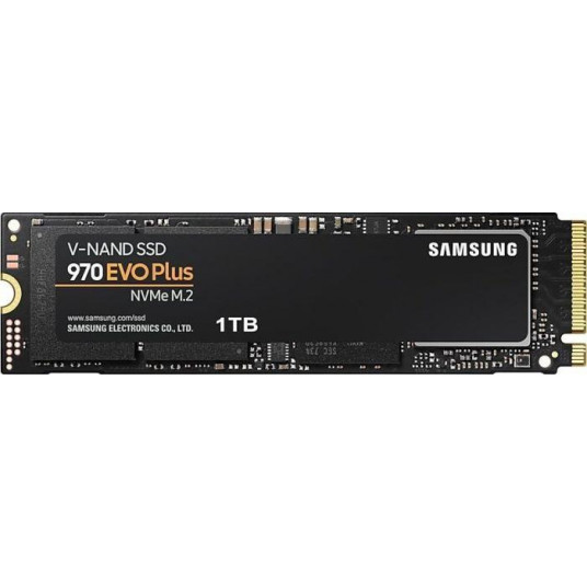 Samsung 970 Evo Plus 1000 Gt, SSD-liitäntä M.2 NVME, Kirjoitusnopeus 3300 MB/s, lukunopeus 3500 MB/s