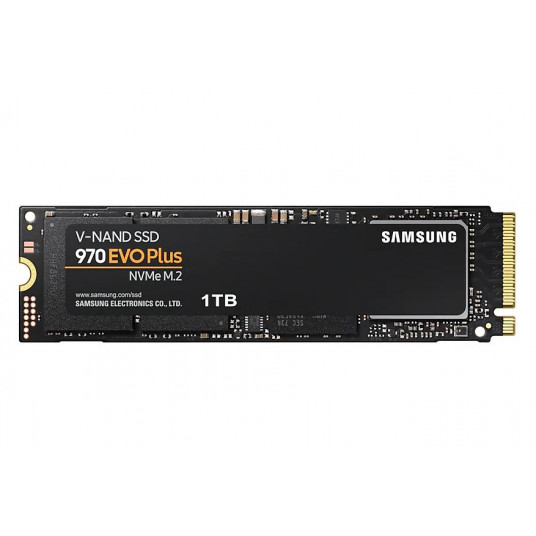 Samsung 970 Evo Plus 1000 Gt, SSD-liitäntä M.2 NVME, Kirjoitusnopeus 3300 MB/s, lukunopeus 3500 MB/s
